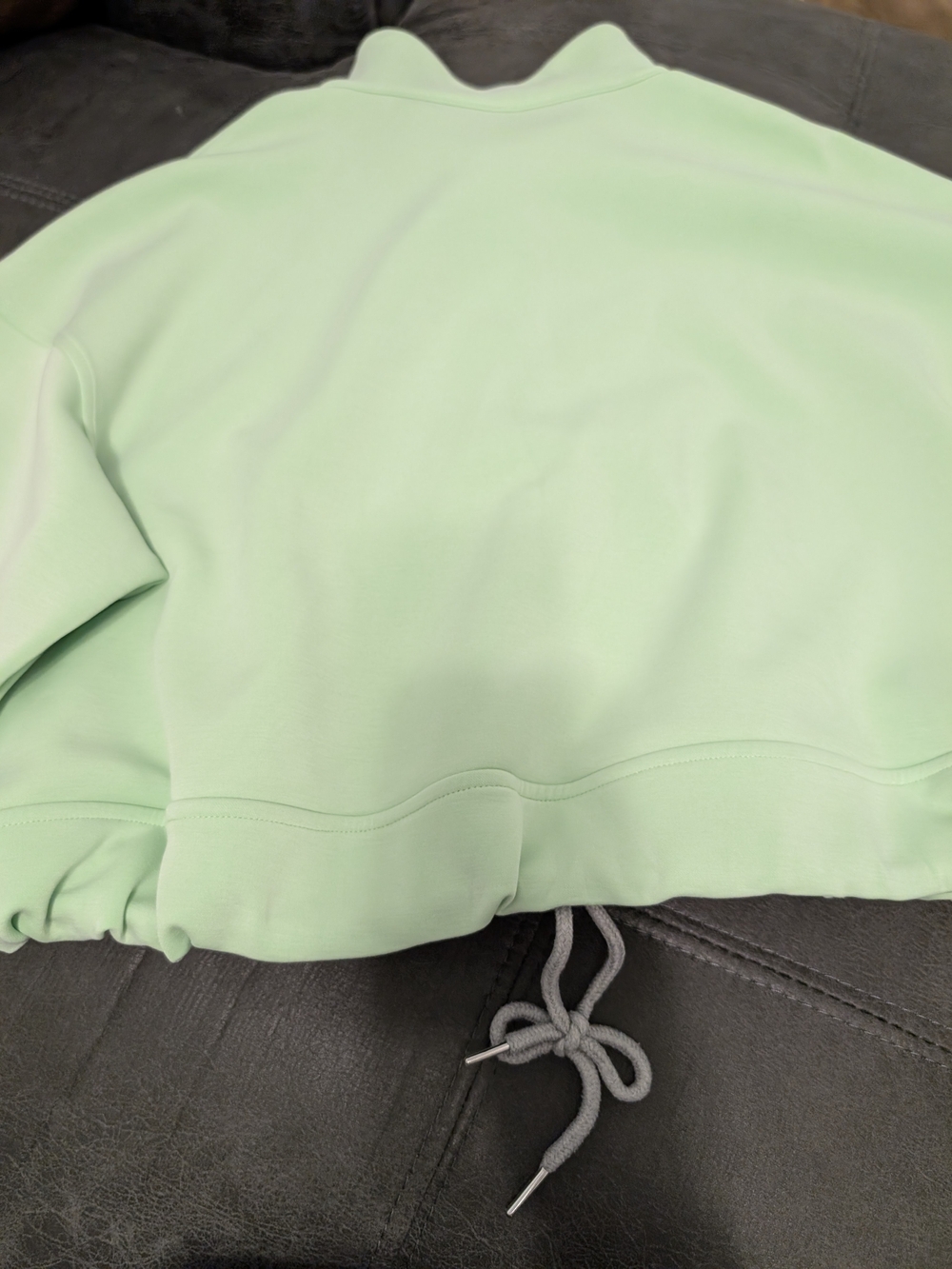 all in motion Light Mint Quarter-Zip Pullover Hoodie - Picture 4 of 4